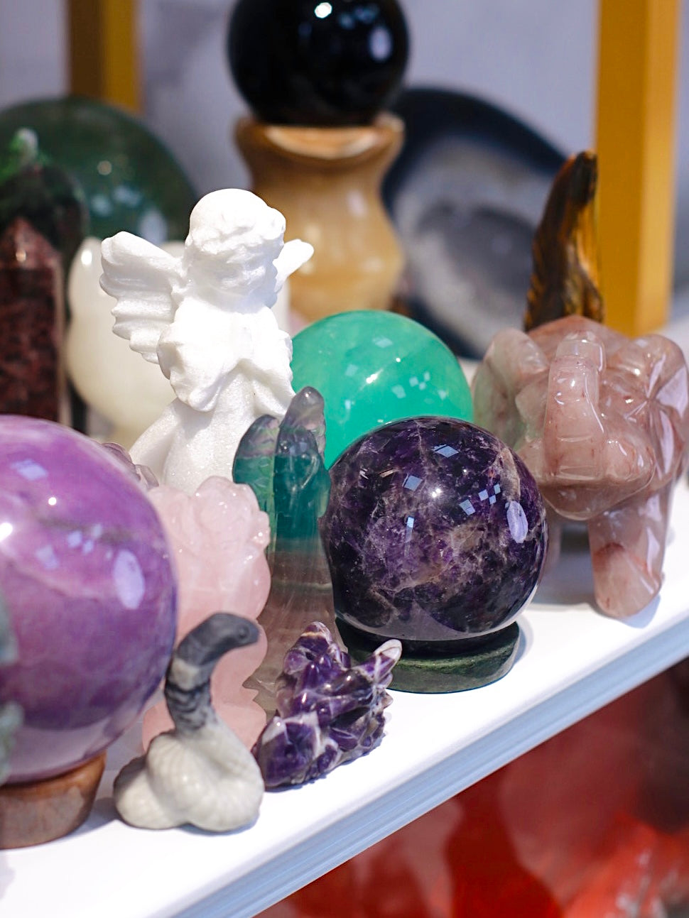 Crystal Feast! EVERYTHING UPGRADE,3 order can get a extra magic wand .Free shipping for 5 orders { $9.9=1 order} quartz/jasper/marble/jade/tourmalindian and so on with tower/sphere/carving/cube shape/freeform/beads/artware