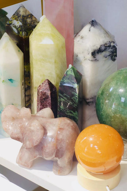 Crystal Feast! EVERYTHING UPGRADE,3 order can get a extra magic wand .Free shipping for 5 orders  { $9.9=1 order} quartz/jasper/marble/jade/tourmalindian and so on with tower/sphere/carving/cube shape/freeform/beads/artware