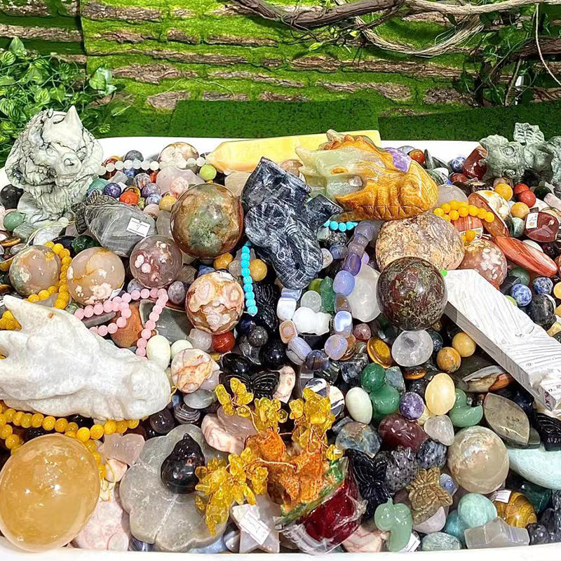 Rich Girls Crystal Tumble quartz/jasper/marble/jade/ with tower/sphere/carving/cube