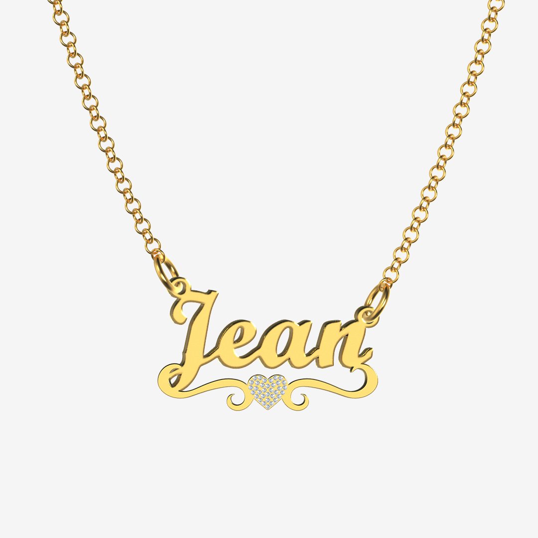 Jean - Handmade Personalized heart Style Name Necklace
