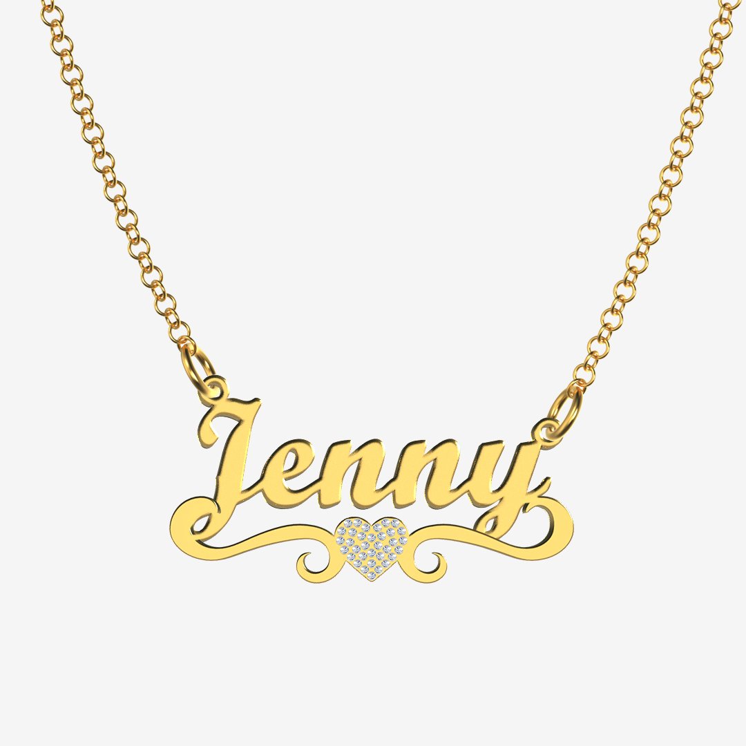 Jenny - Handmade Personalized heart Style Name Necklace