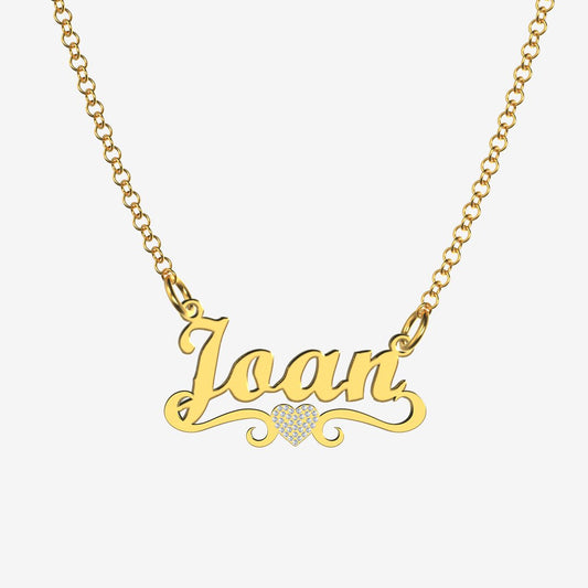 Joan - Handmade Personalized heart Style Name Necklace