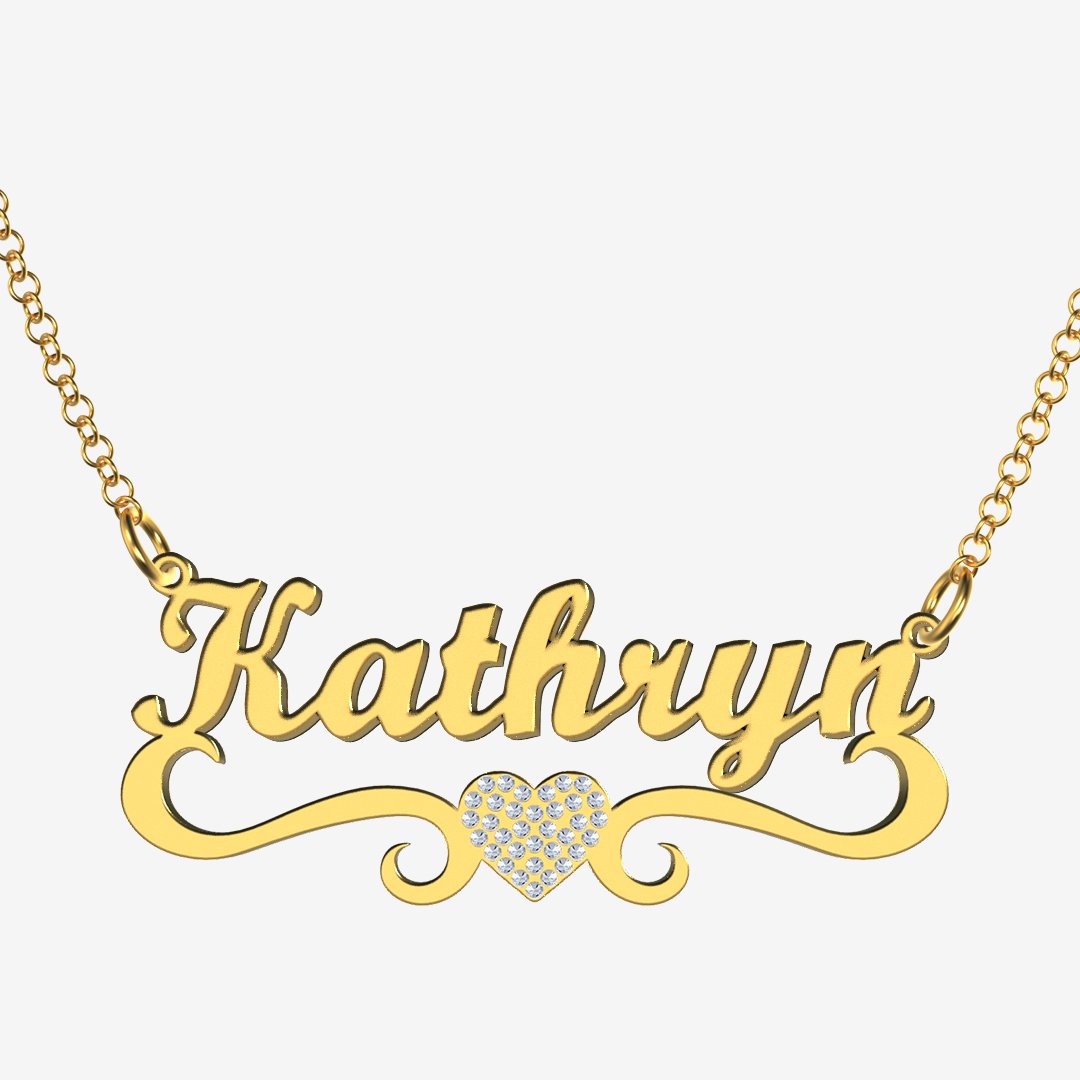Kathryn - Handmade Personalized heart Style Name Necklace