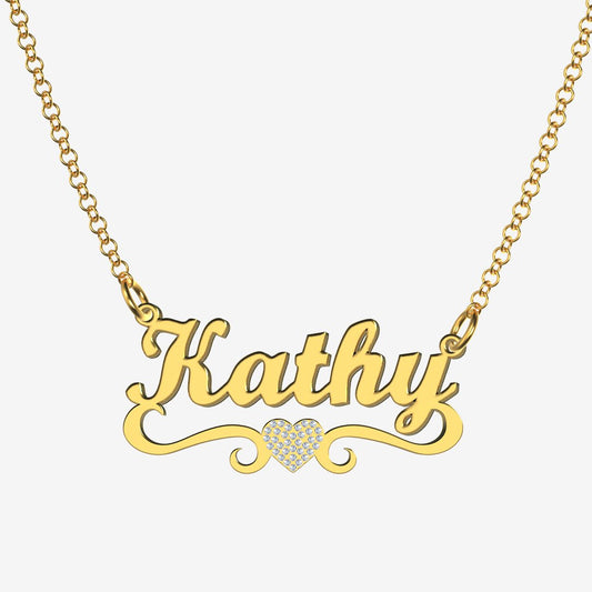 Kathy - Handmade Personalized heart Style Name Necklace