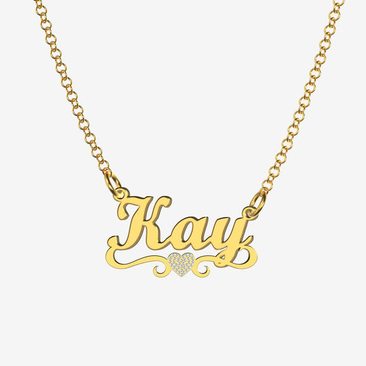 Kay - Handmade Personalized heart Style Name Necklace