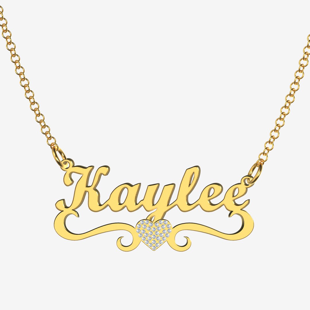 Kaylee - Handmade Personalized heart Style Name Necklace