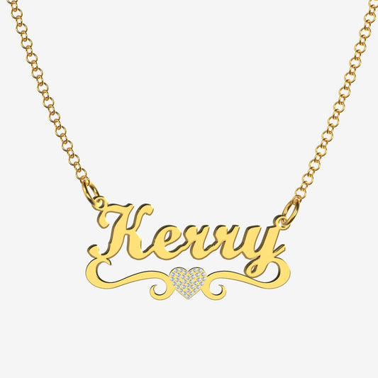 Kerry - Handmade Personalized heart Style Name Necklace