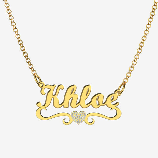 Khloe - Handmade Personalized heart Style Name Necklace
