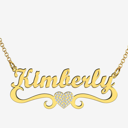 Kimberly - Handmade Personalized heart Style Name Necklace