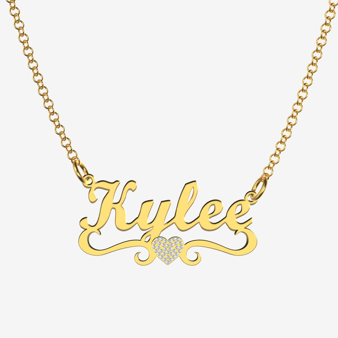 Kylee - Handmade Personalized heart Style Name Necklace