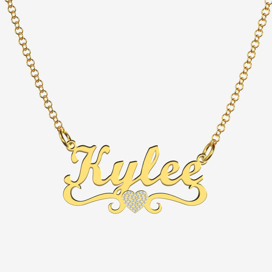 Kylee - Handmade Personalized heart Style Name Necklace