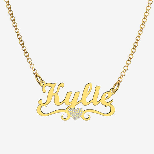 Kylie - Handmade Personalized heart Style Name Necklace