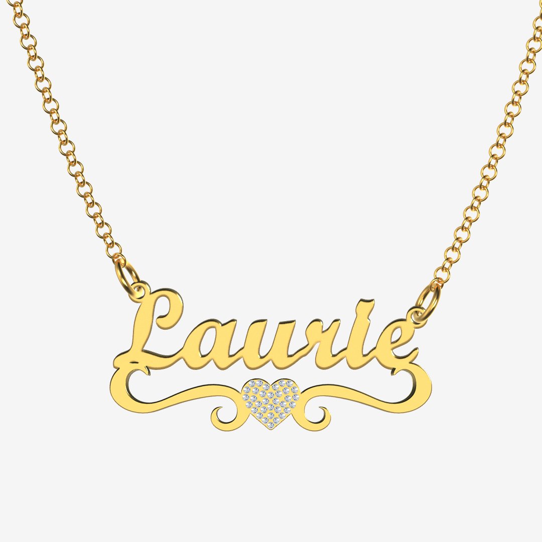 Laurie - Handmade Personalized heart Style Name Necklace