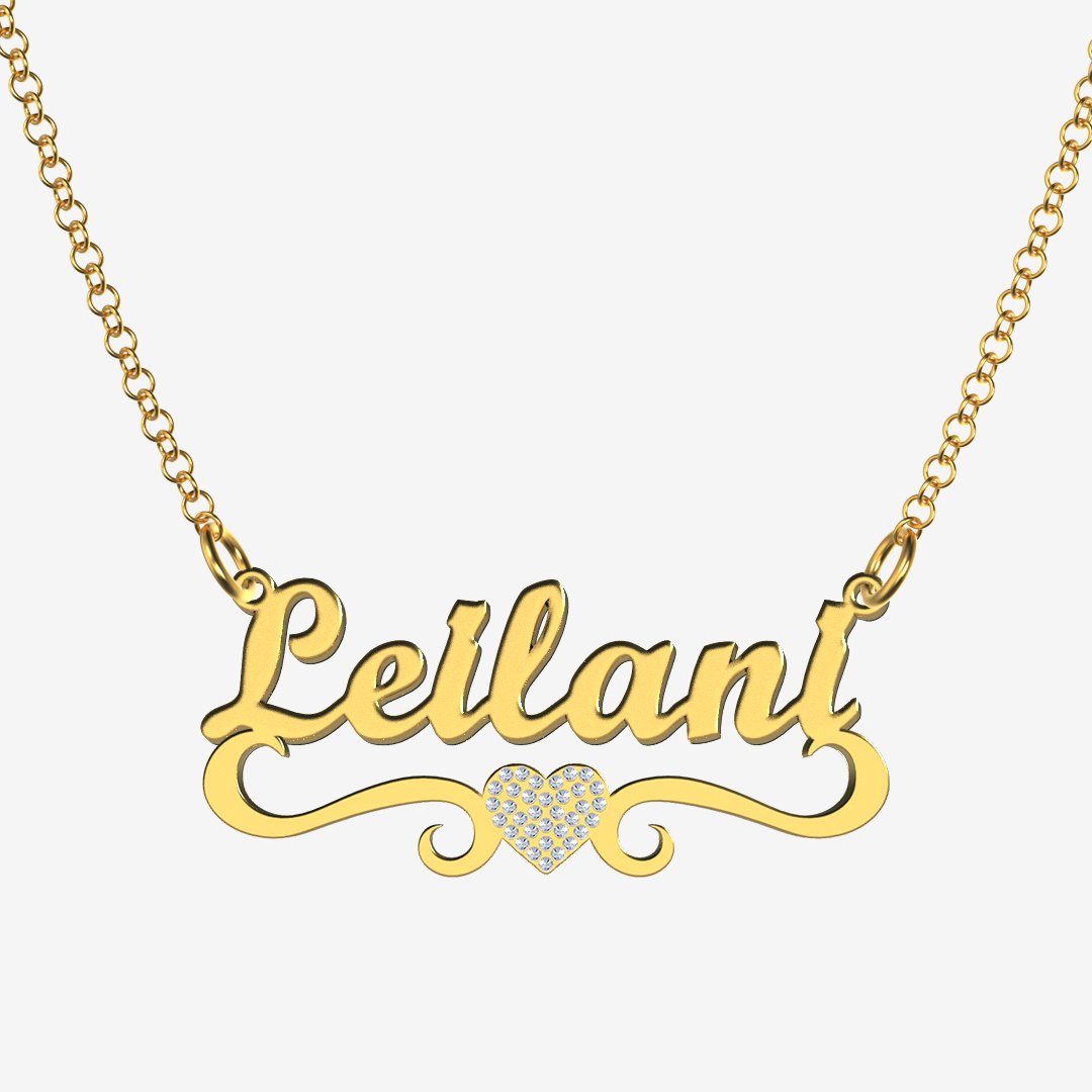 Leilani - Handmade Personalized heart Style Name Necklace