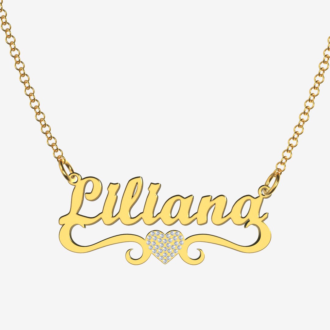 Liliana - Handmade Personalized heart Style Name Necklace