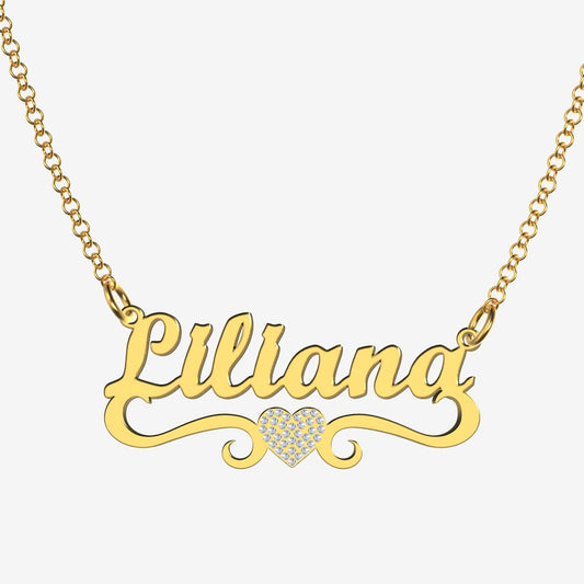 Liliana - Handmade Personalized heart Style Name Necklace