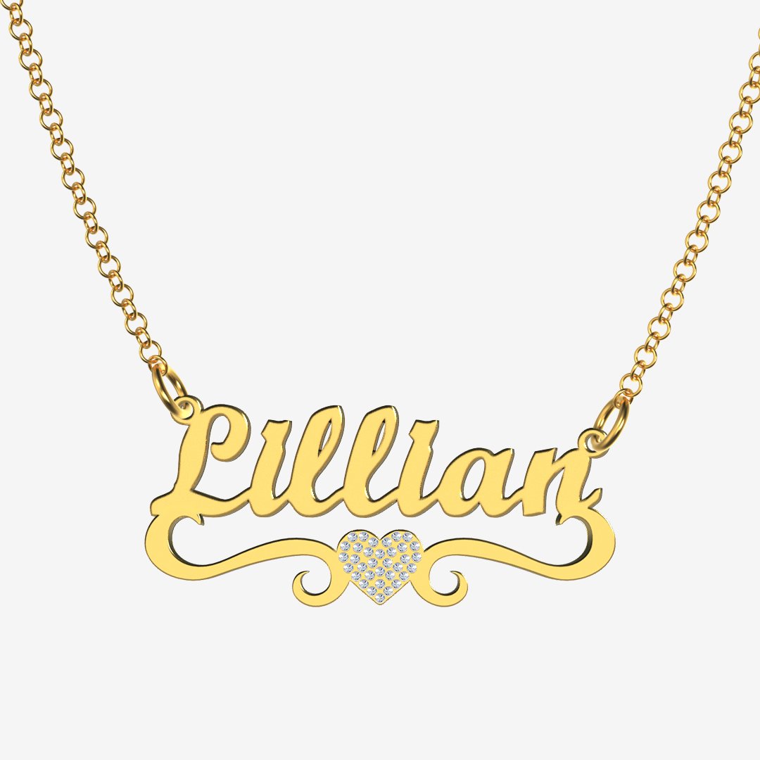 Lillian - Handmade Personalized heart Style Name Necklace