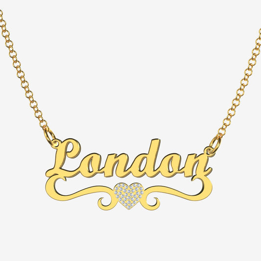 London - Handmade Personalized heart Style Name Necklace
