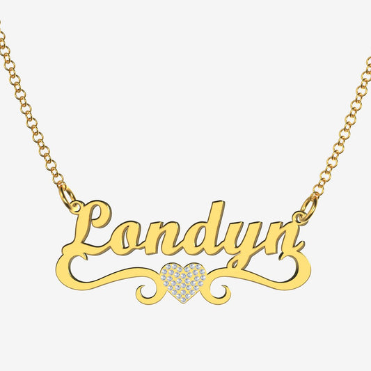 Londyn - Handmade Personalized heart Style Name Necklace