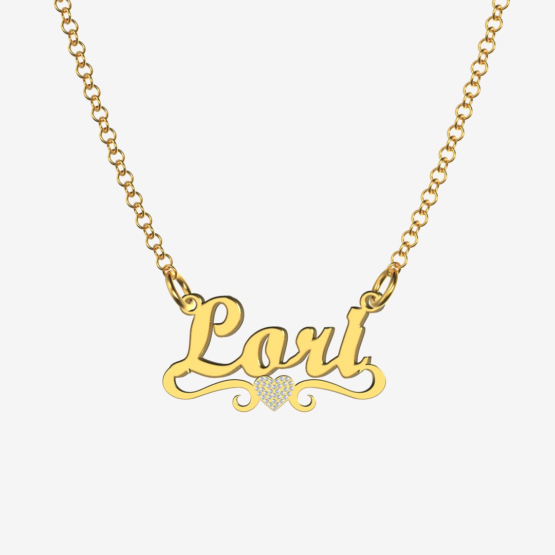 Lori - Handmade Personalized heart Style Name Necklace
