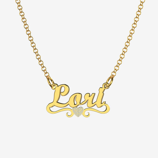 Lori - Handmade Personalized heart Style Name Necklace