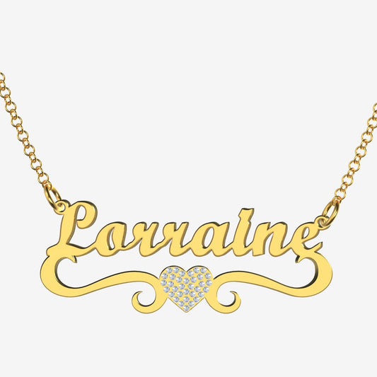 Lorraine - Handmade Personalized heart Style Name Necklace