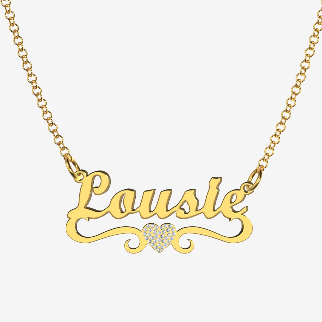 Lousie - Handmade Personalized heart Style Name Necklace