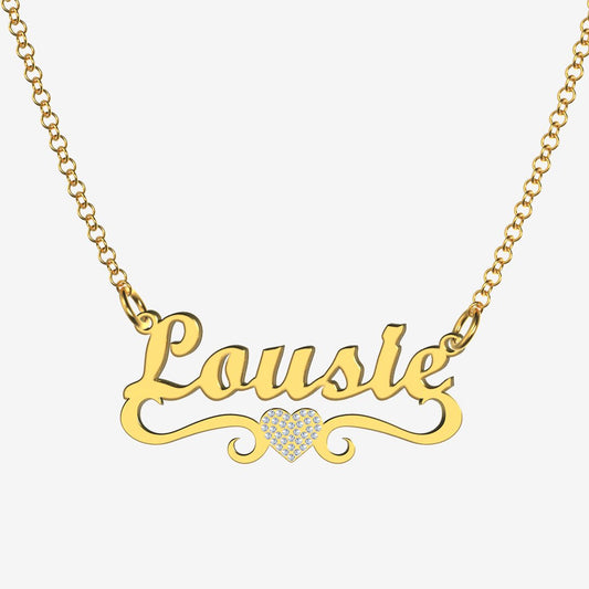Lousie - Handmade Personalized heart Style Name Necklace
