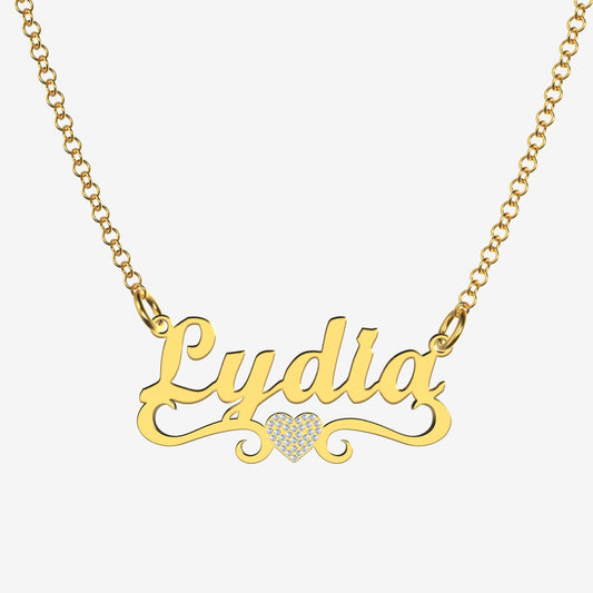 Lydia - Handmade Personalized heart Style Name Necklace