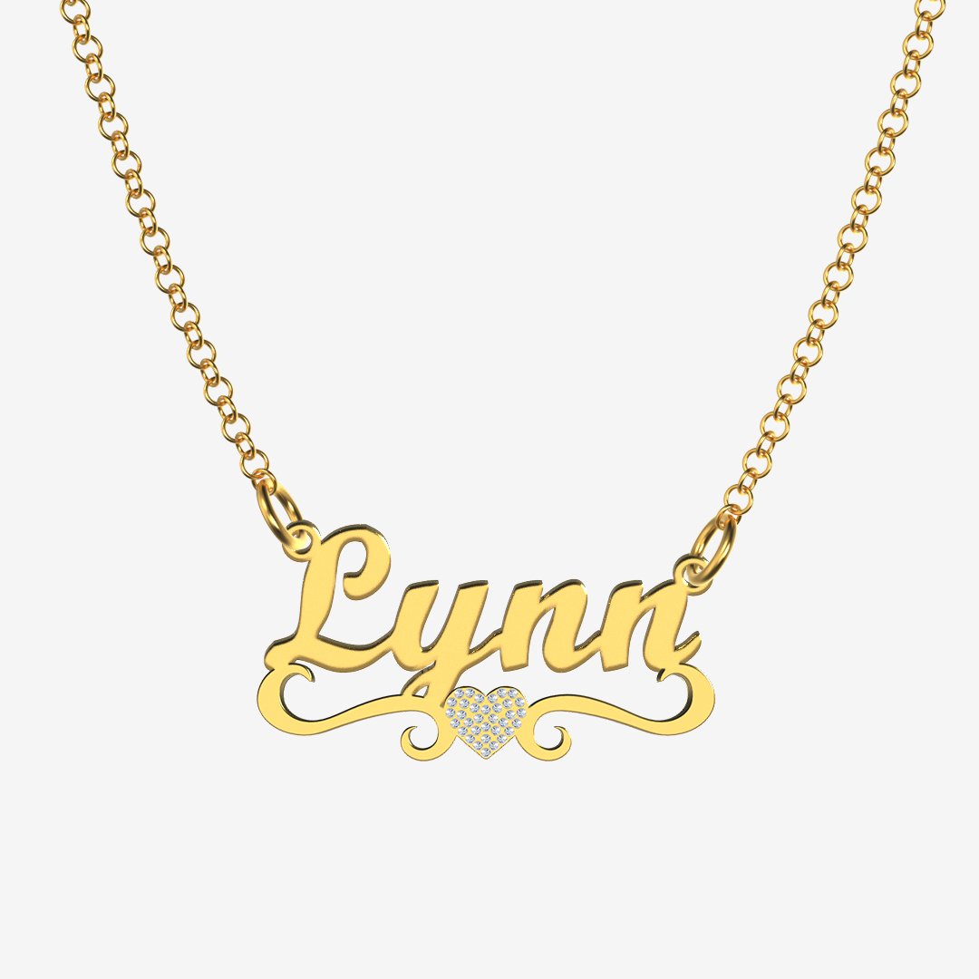 Lynn - Handmade Personalized heart Style Name Necklace