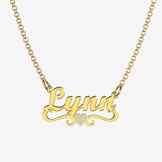 Lynn - Handmade Personalized heart Style Name Necklace