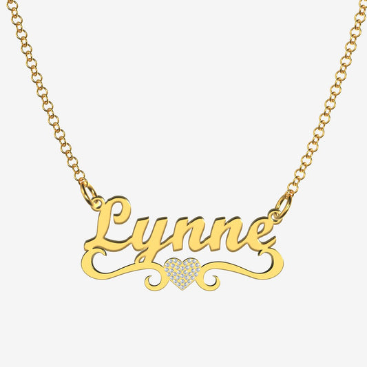 Lynne - Handmade Personalized heart Style Name Necklace