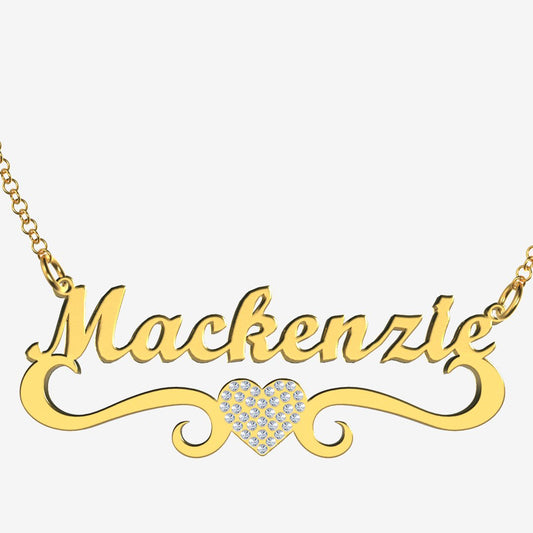 Mackenzie - Handmade Personalized heart Style Name Necklace