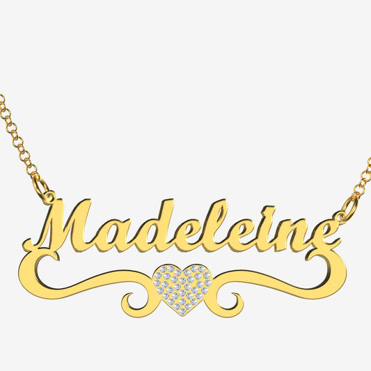 Madeleine - Handmade Personalized heart Style Name Necklace