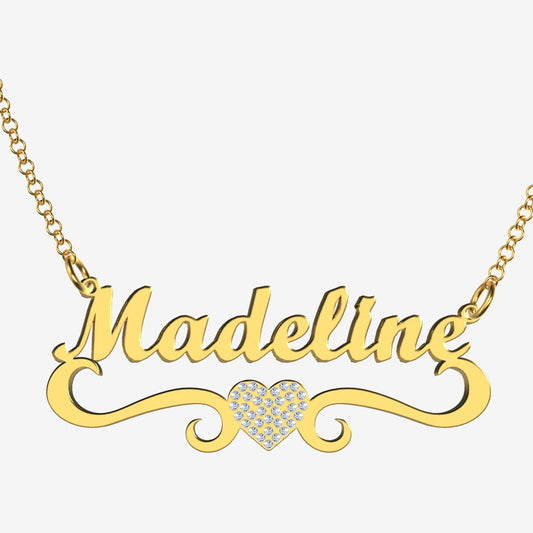 Madeline - Handmade Personalized heart Style Name Necklace