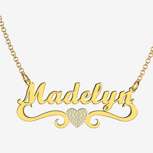 Madelyn - Handmade Personalized heart Style Name Necklace