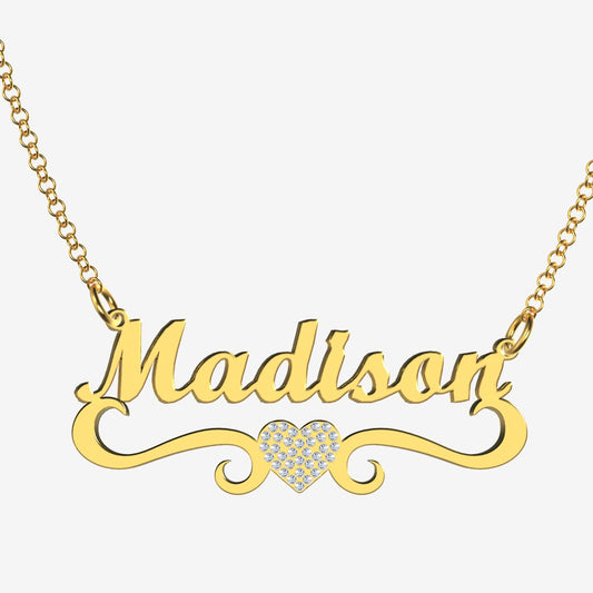 Madison - Handmade Personalized heart Style Name Necklace
