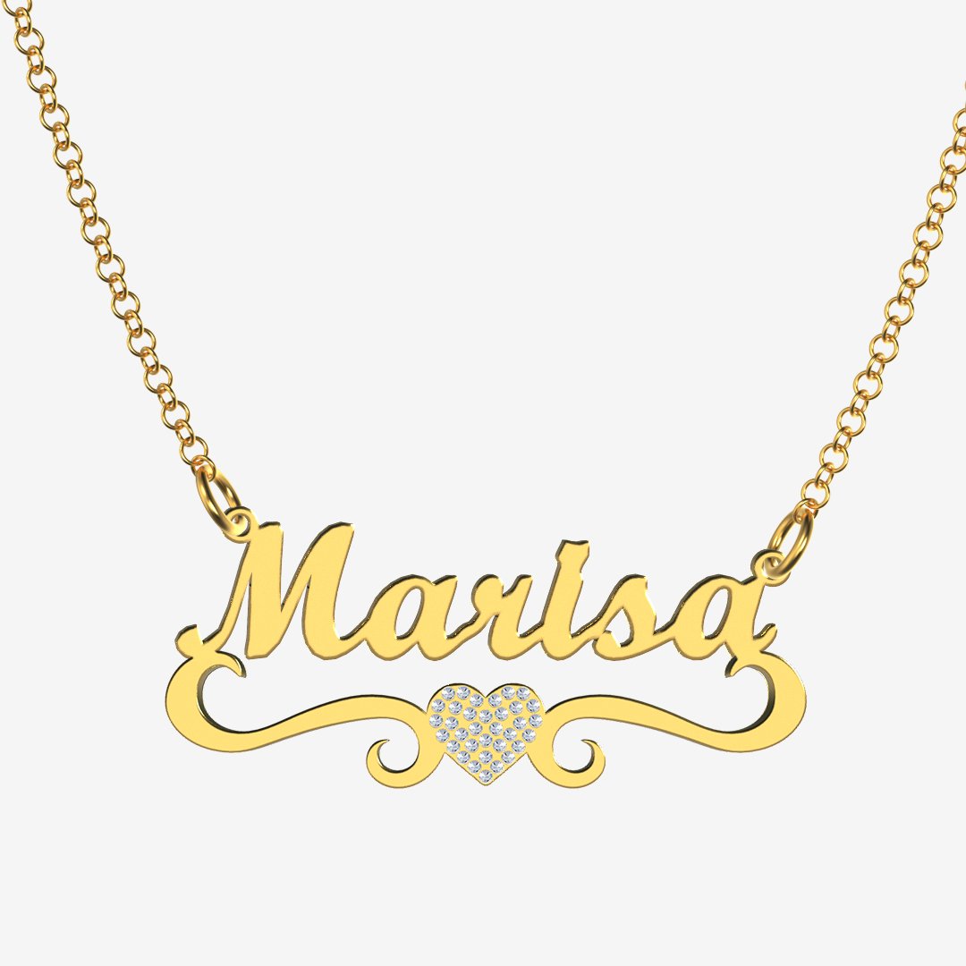 Marisa - Handmade Personalized heart Style Name Necklace
