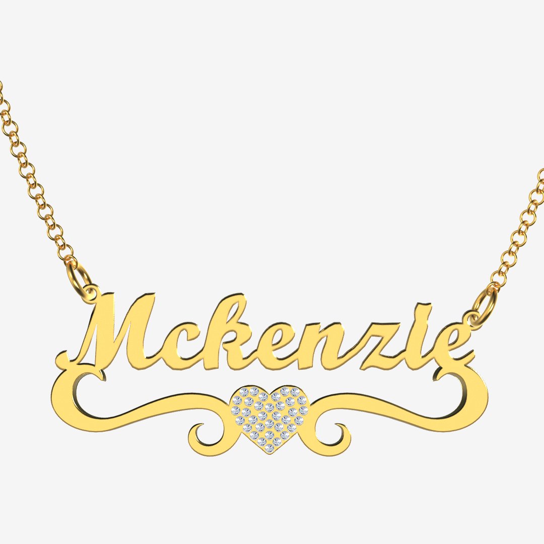 Mckenzie - Handmade Personalized heart Style Name Necklace