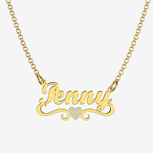 Penny - Handmade Personalized heart Style Name Necklace