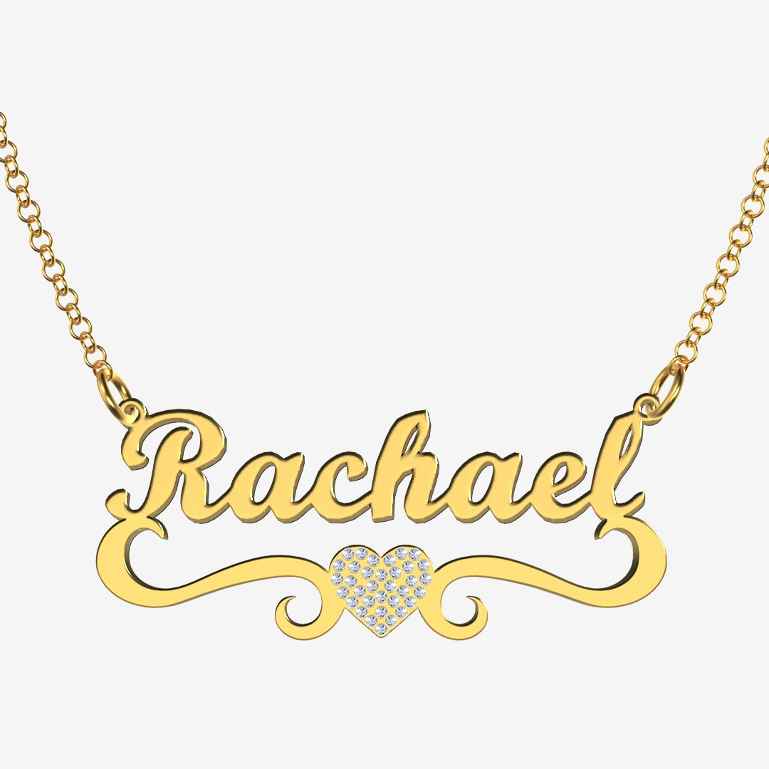 Rachael - Handmade Personalized heart Style Name Necklace