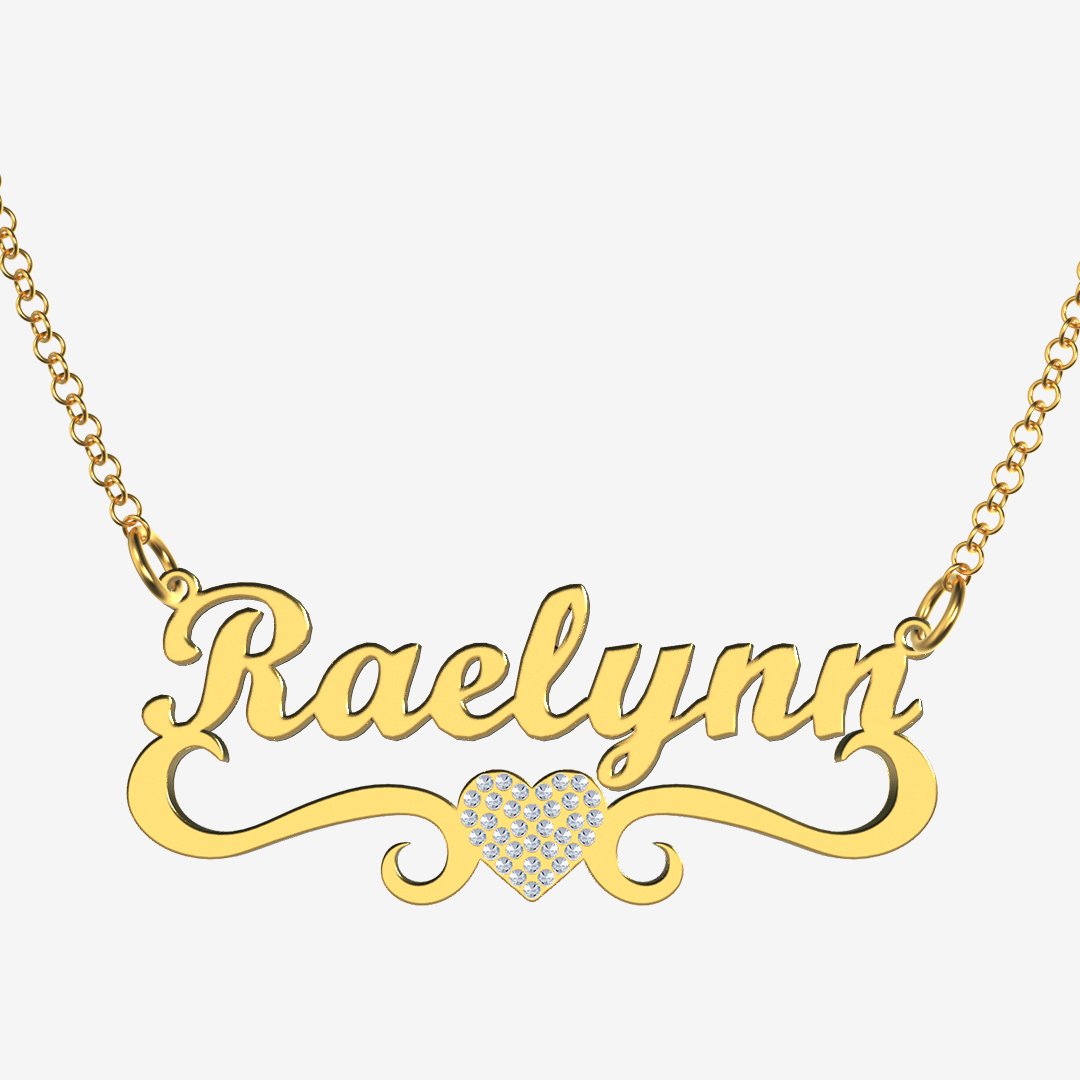 Raelynn - Handmade Personalized heart Style Name Necklace