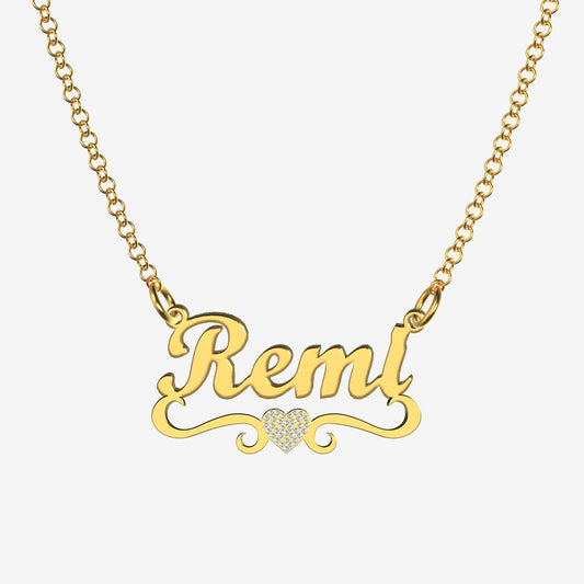 Remi - Handmade Personalized heart Style Name Necklace
