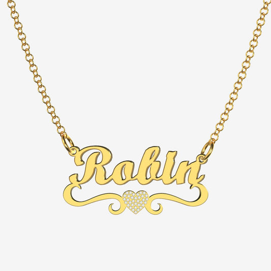 Robin - Handmade Personalized heart Style Name Necklace