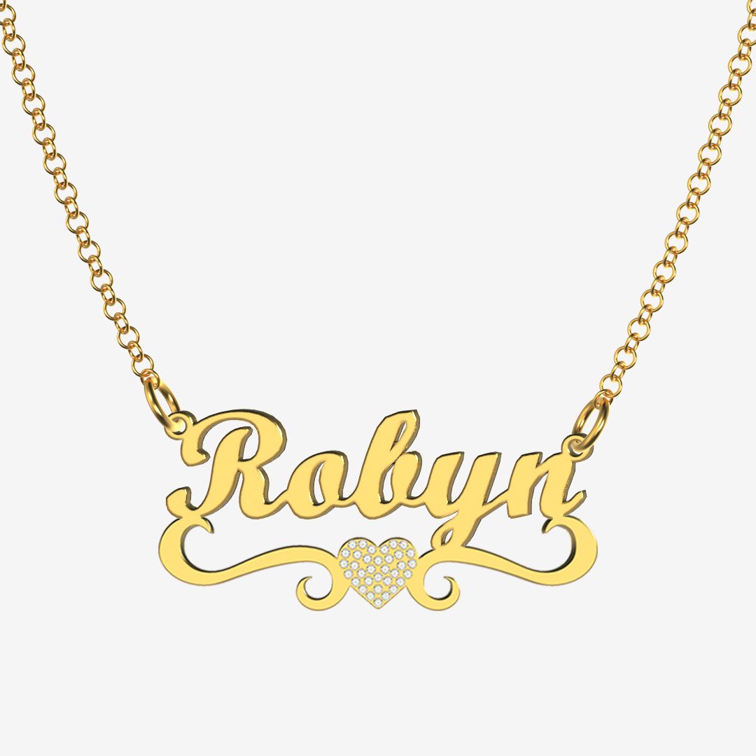 Robyn - Handmade Personalized heart Style Name Necklace