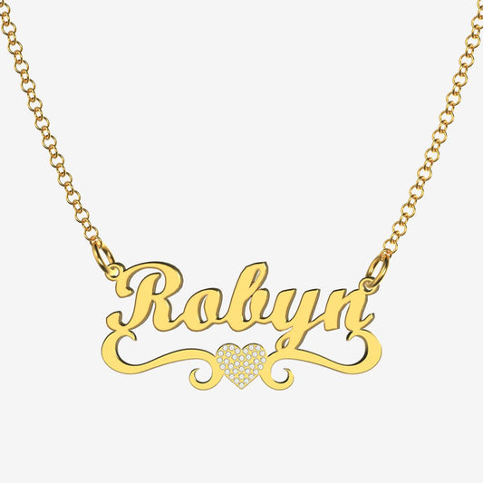 Robyn - Handmade Personalized heart Style Name Necklace