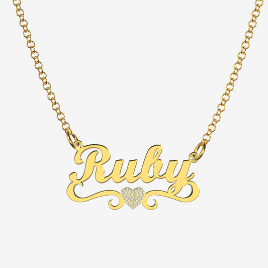 Ruby - Handmade Personalized heart Style Name Necklace