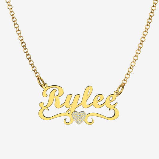 Rylee - Handmade Personalized heart Style Name Necklace