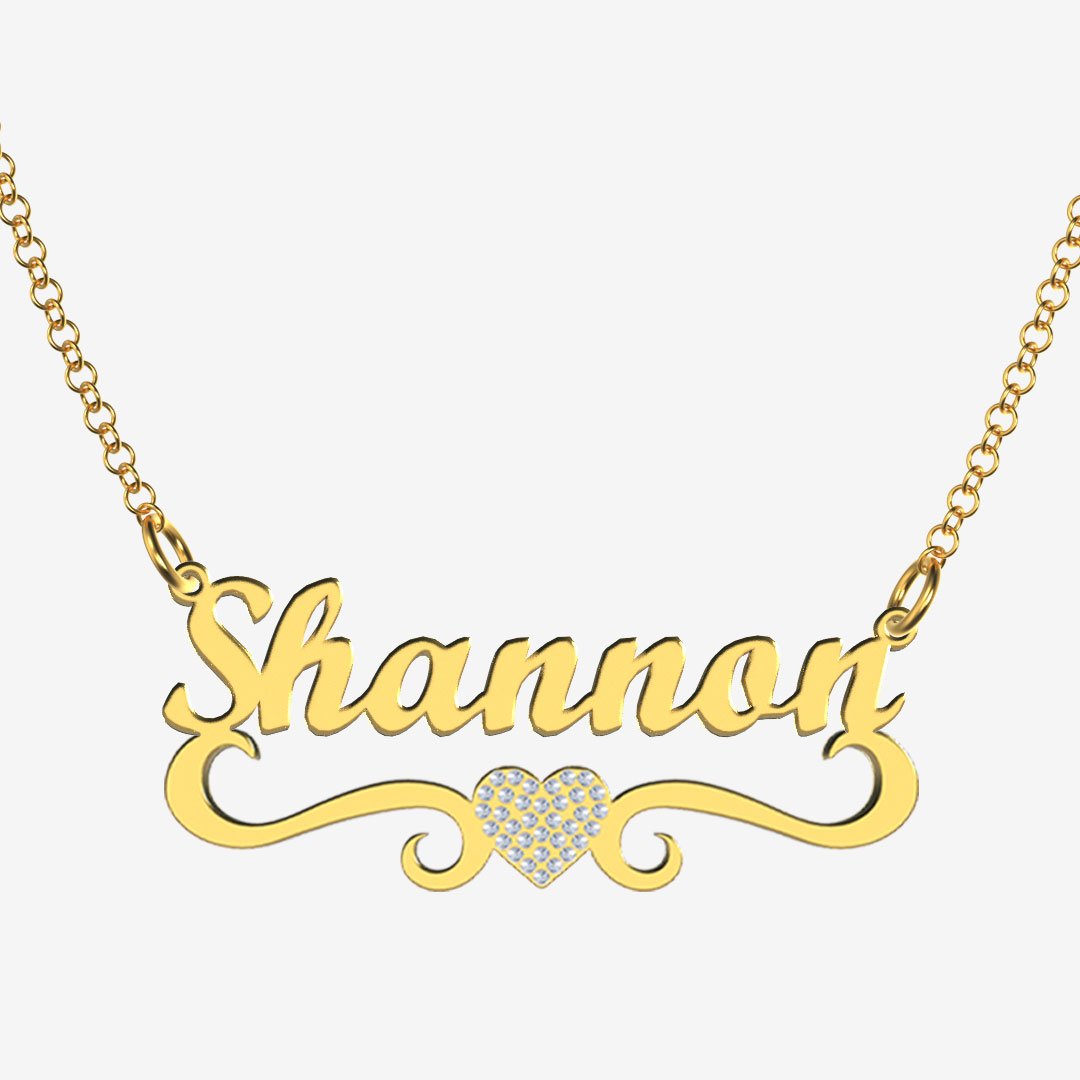 Shannon - Handmade Personalized heart Style Name Necklace