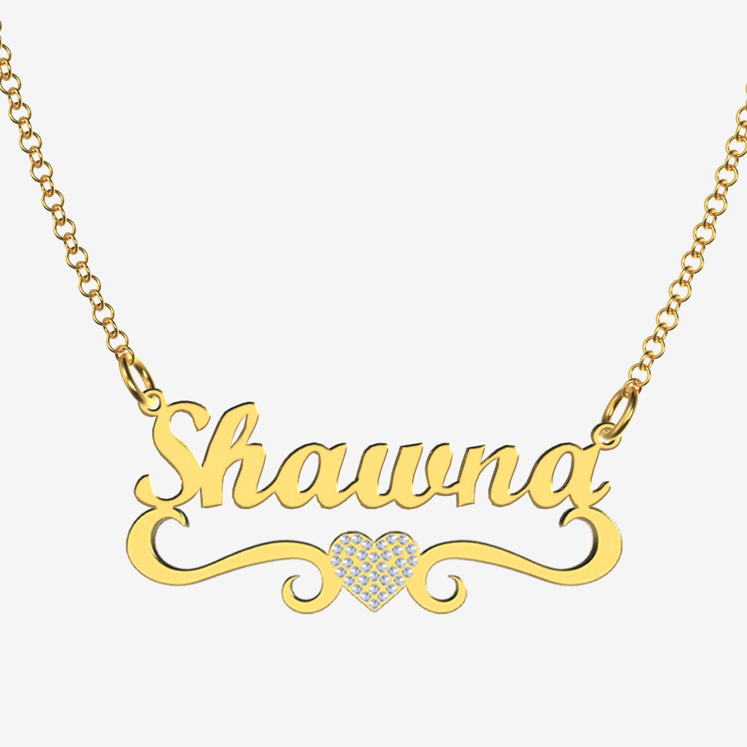 Shawna - Handmade Personalized heart Style Name Necklace